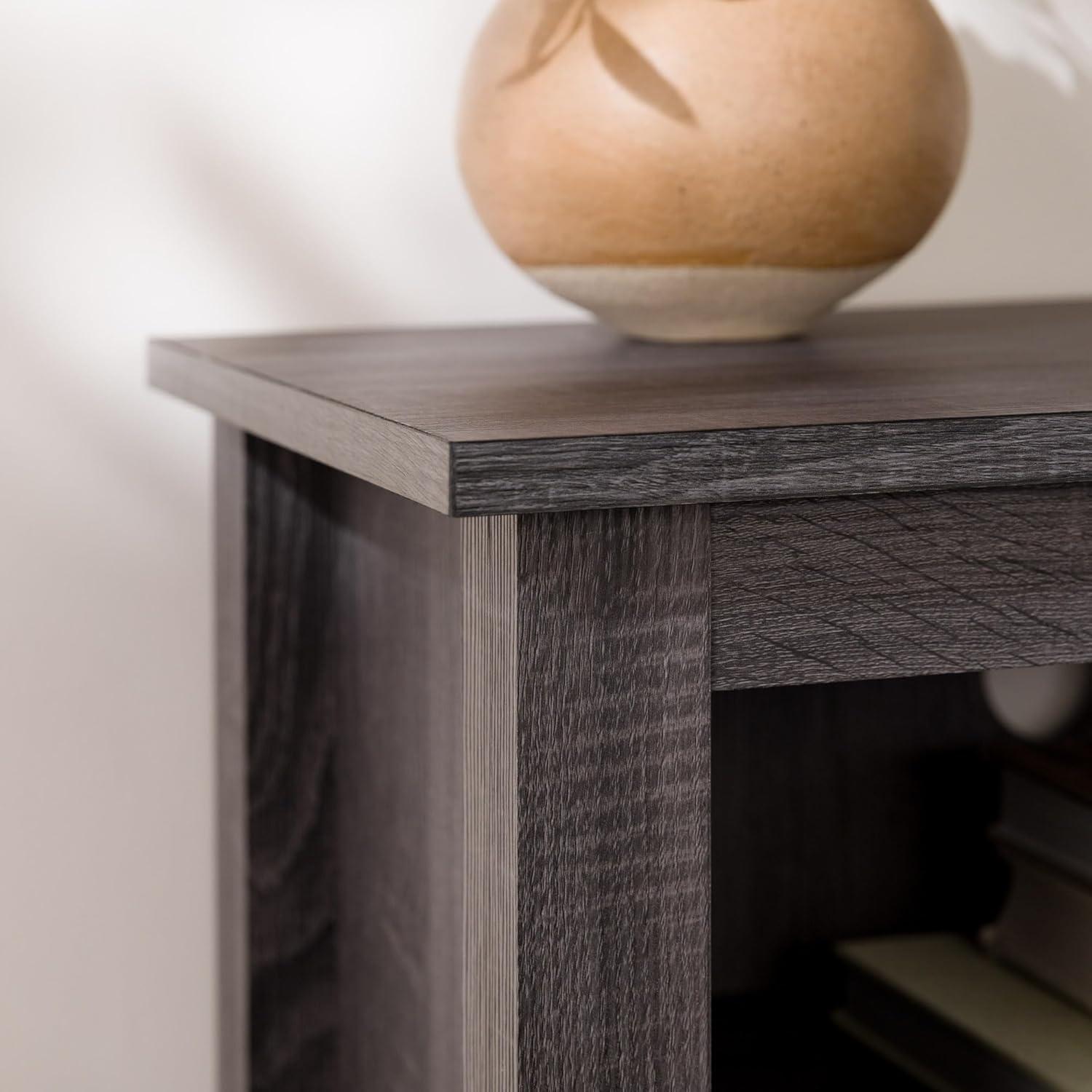 imageWalker Edison Wren Classic 6 Cubby TV Stand for TVs up to 80 Inches 70 Inch CharcoalCharcoal