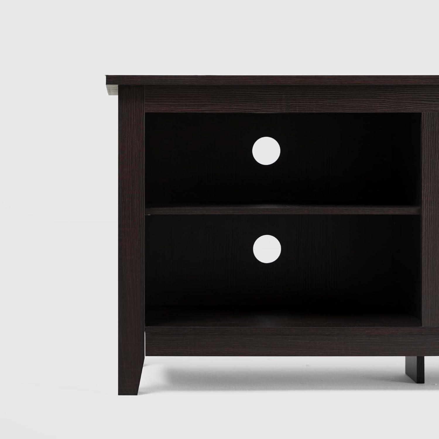 imageWalker Edison Wren Classic 6 Cubby TV Stand for TVs up to 80 Inches 70 Inch CharcoalEspresso