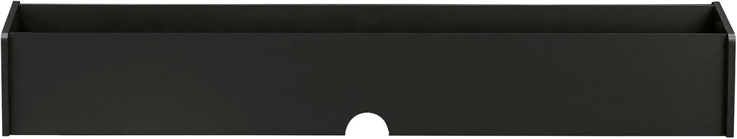 imageWalker Edison Zee Modern Floating Mounted Minimalist Stand for TVs up to 70 Inches 65 Inch Coastal OakSolid Black