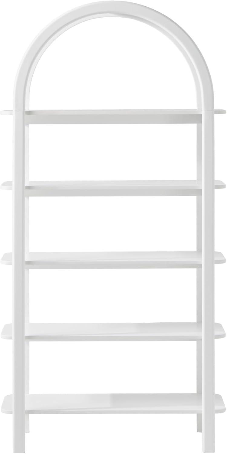 imageWalker Edison Zoey Modern Arched Wood Open Bookcase 72 Inch WhiteWhite