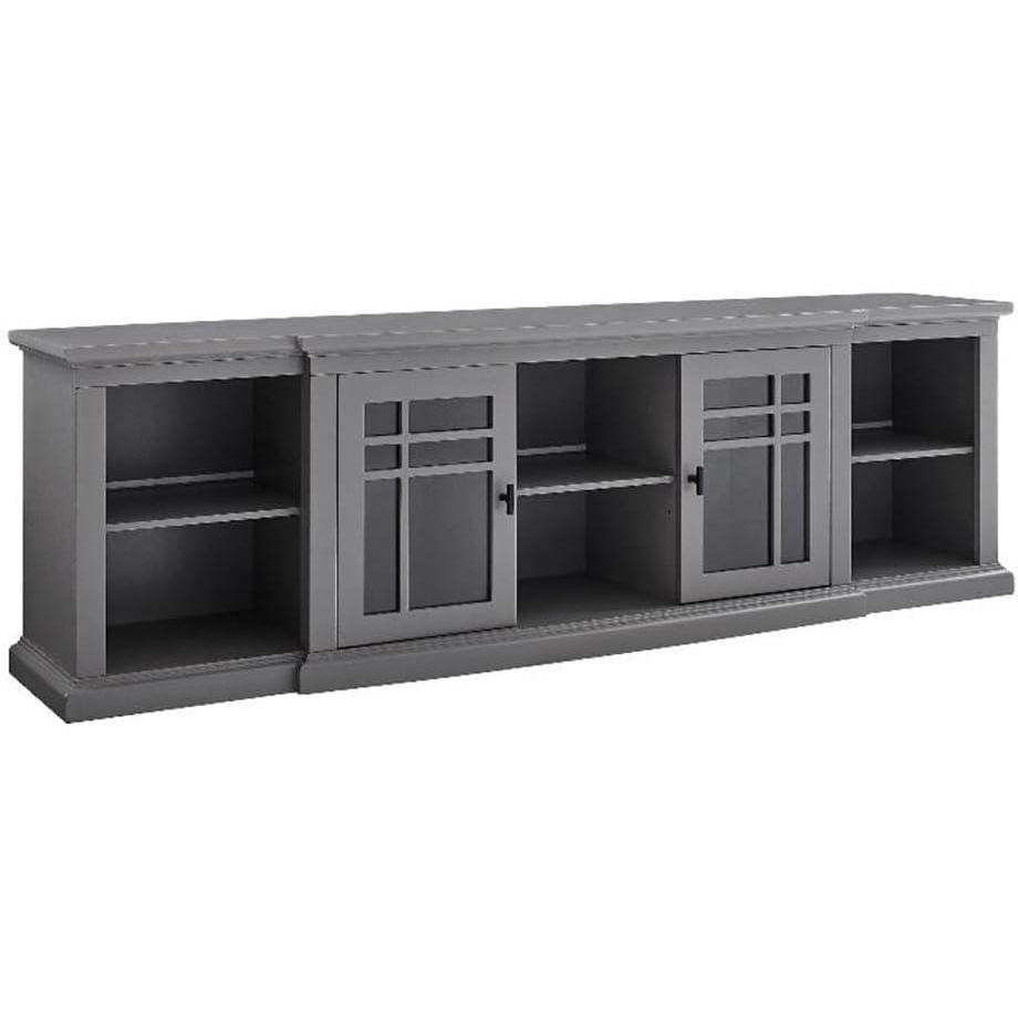 imageWalker Edison Bardot Classic GlassFront 2Door Storage Stand for TVs up to 88 Inches 80 Inch WhiteGrey