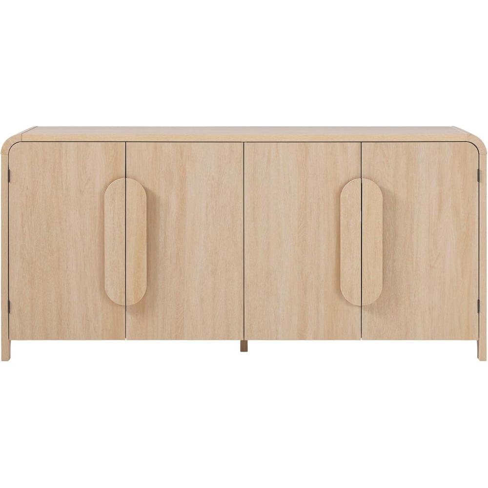 imageWalker Edison Chantelle Sideboard Buffet with Storage 64quot Coastal OakCoastal Oak