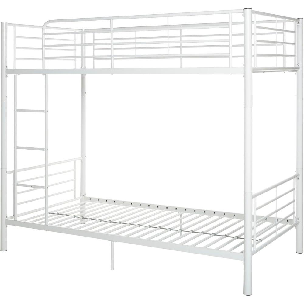 imageWalker Edison Elodie Urban Industrial Twin over Twin Metal Bunk Bed Twin over Twin BlackWhite
