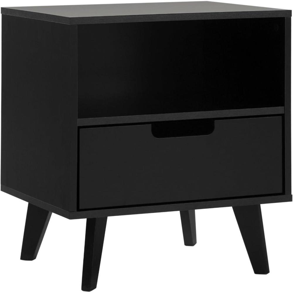imageWalker Edison Raelyn MidCentury Modern 1Drawer Nightstand 20 Inch BlackBlack