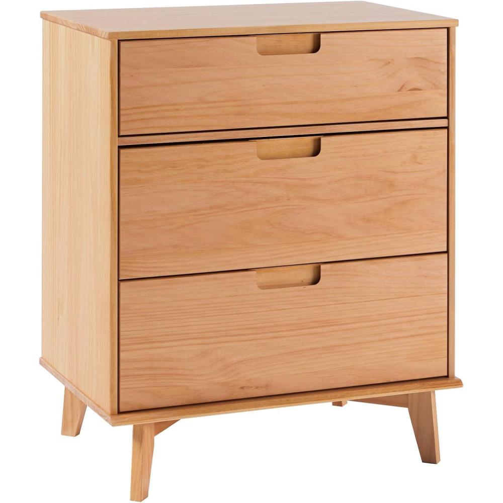 imageWalker Edison Sloane 6Drawer Groove Handle Solid Wood Dresser 52 Inch WalnutNatural Pine