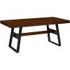 imageWalker Edison Connely Urban TrestleStyle Metal and Wood Dining Table 30 Inch Walnut Veneer