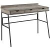 imageWalker Edison Eleanor 42 Inch Contemporary 3 Drawer Angled Writing Desk  Grey WashGrey Wash