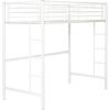 imageWalker Edison Timothee Urban Industrial Metal Twin over Loft Bunk Bed Twin Size White