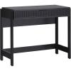 imageWalker Edison Transitional Office Design Reeded Drawer Front Detail Writing Desk with Drawer Spacious Desktop Complementary in Living Spaces 38W x 1675D x 30H BlackBlack
