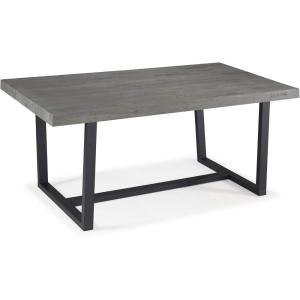 Walker Edison Durango Distressed Solid Wood Dining Table, 52 Inch, Rustic Oak(Grey)