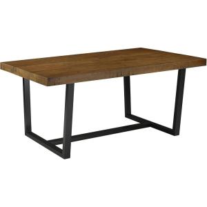 Walker Edison Durango Distressed Solid Wood Dining Table, 72 Inch, Rustic Oak(Rustic Oak)