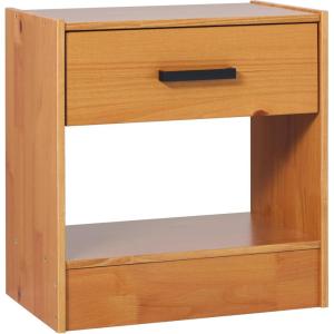 Walker Edison Easy Assembly™ Solid Wood 1-Drawer Nightstand with Handle Caramel(Caramel)
