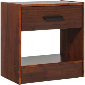 Walker Edison Easy Assembly™ Solid Wood 1-Drawer Nightstand with Handle Caramel(Walnut)