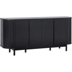 Walker Edison Ezra 70″ Curved Sideboard Cabinet – Natural(Black)