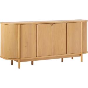 Walker Edison Ezra 70″ Curved Sideboard Cabinet – Natural(Natural)