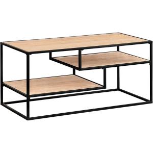 Walker Edison Finley Contemporary Floating Shelf Coffee Table 40 Inch Coastal Oak(Coastal Oak)