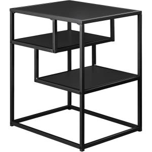 Walker Edison Finley Contemporary Floating Shelf Side Table, 16 Inch, Black(Solid Black)
