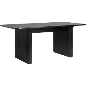 Walker Edison Modern Vertical Reeded Plinth-Base Dining Table, 68 Inch, Birch(Black)