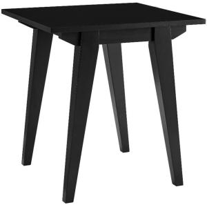 Walker Edison Sibu Japandi Minimalist Side Table 16 Inch English Oak(Black)