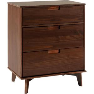 Walker Edison Sloane 6-Drawer Groove Handle Solid Wood Dresser, 52 Inch, Walnut(Walnut)