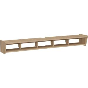 Walker Edison Zee Modern Floating Mounted Minimalist Stand for TVs up to 70 Inches, 65 Inch, Coastal Oak(Coastal Oak)