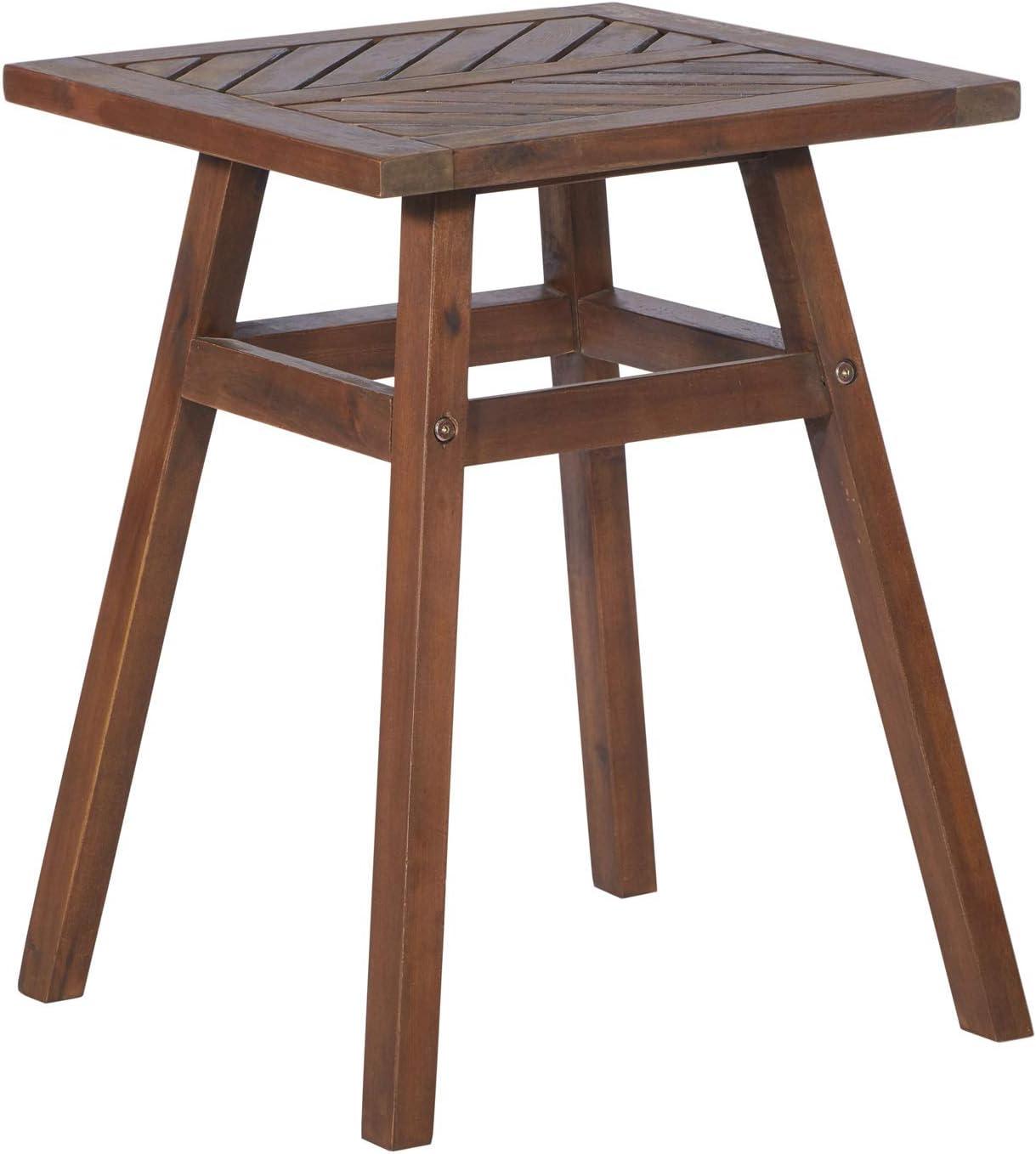 imageWalker Edison 3 Person Outdoor Patio Chevron Wood Dining Bench All Weather Backyard Conversation Garden Poolside Balcony 53 Inch BrownDark Brown