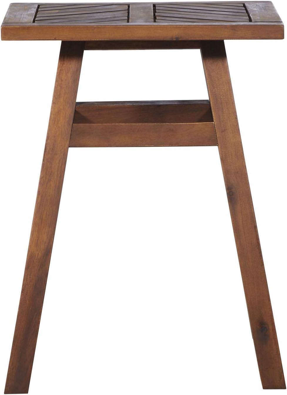 imageWalker Edison 3 Person Outdoor Patio Chevron Wood Dining Bench All Weather Backyard Conversation Garden Poolside Balcony 53 Inch BrownDark Brown