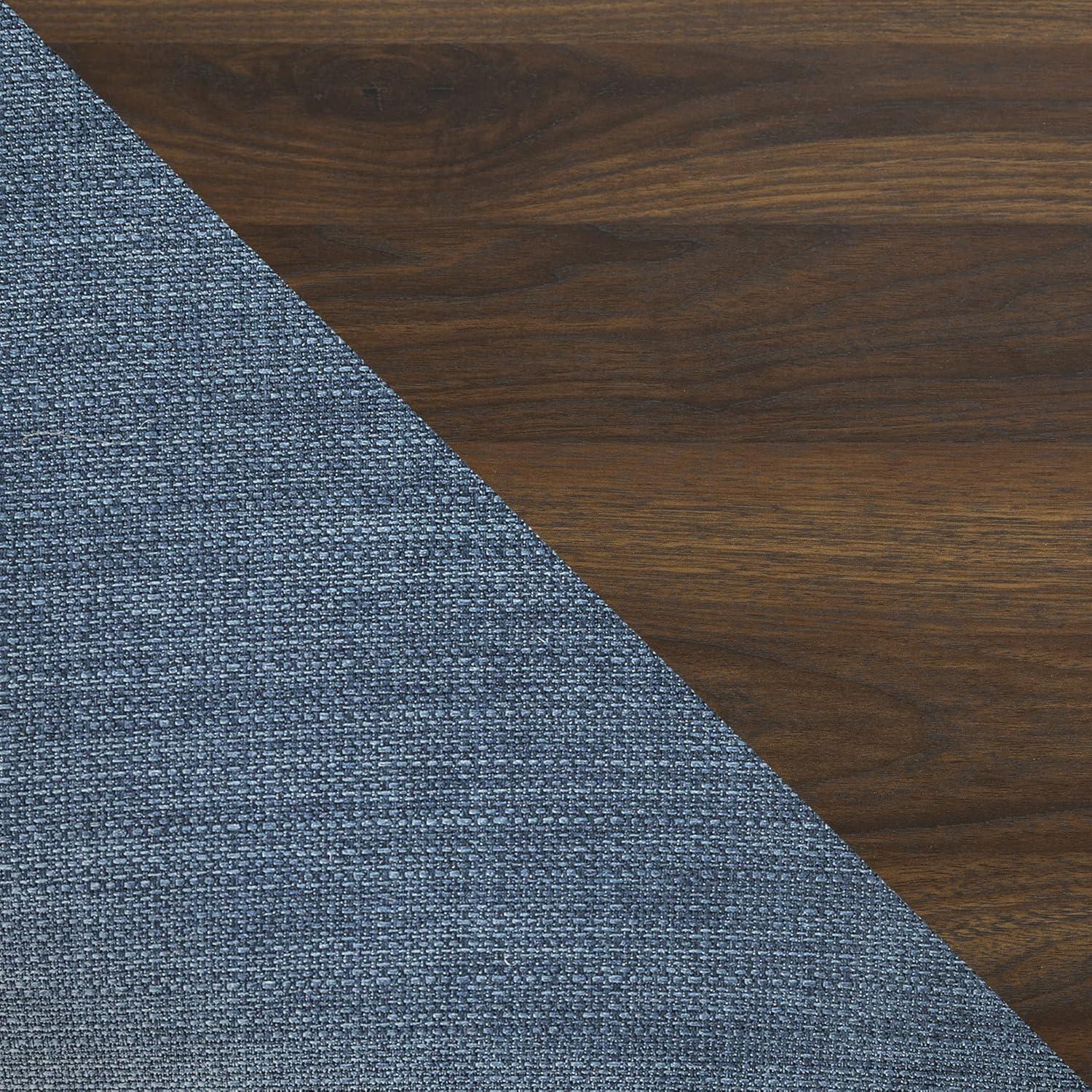 imageWalker Edison AZWSANCHDBBU Ravello Modular Outdoor Patio Side Chair Dark Brown with Navy Blue CushionsDark BrownNavy Blue