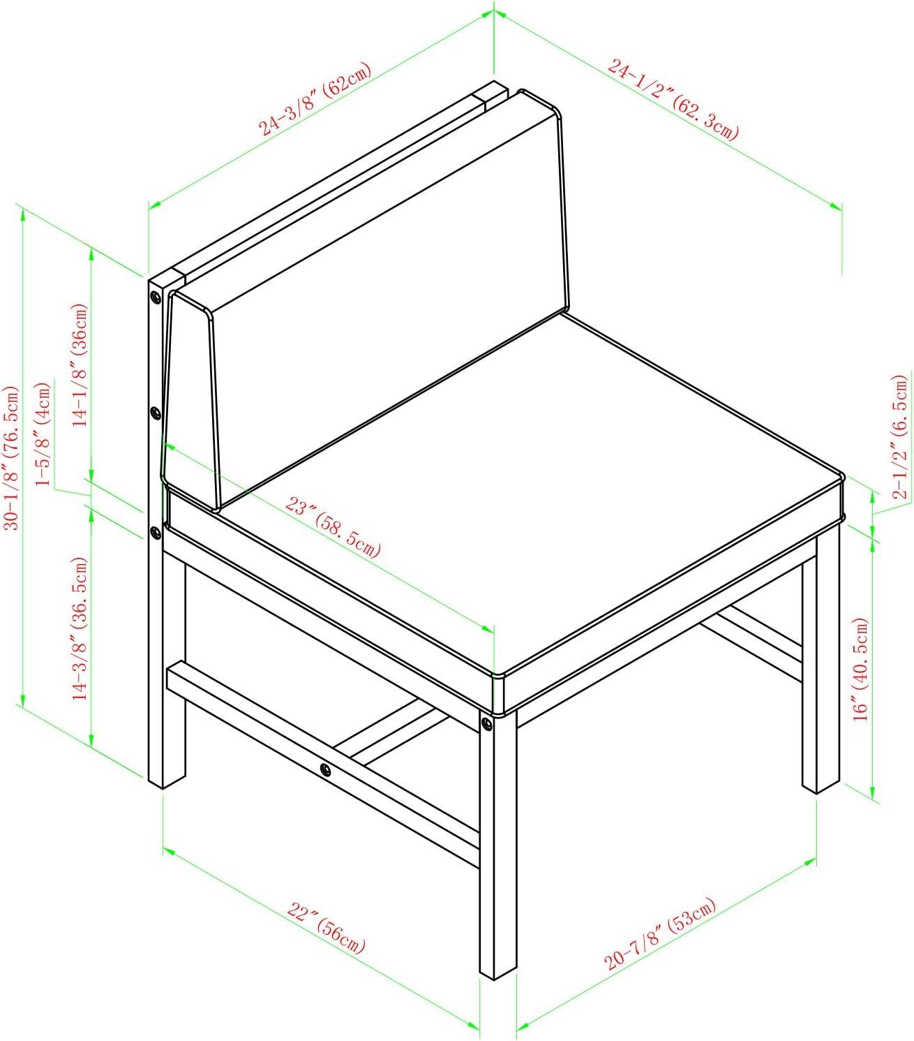 imageWalker Edison AZWSANCHDBBU Ravello Modular Outdoor Patio Side Chair Dark Brown with Navy Blue CushionsDark BrownNavy Blue