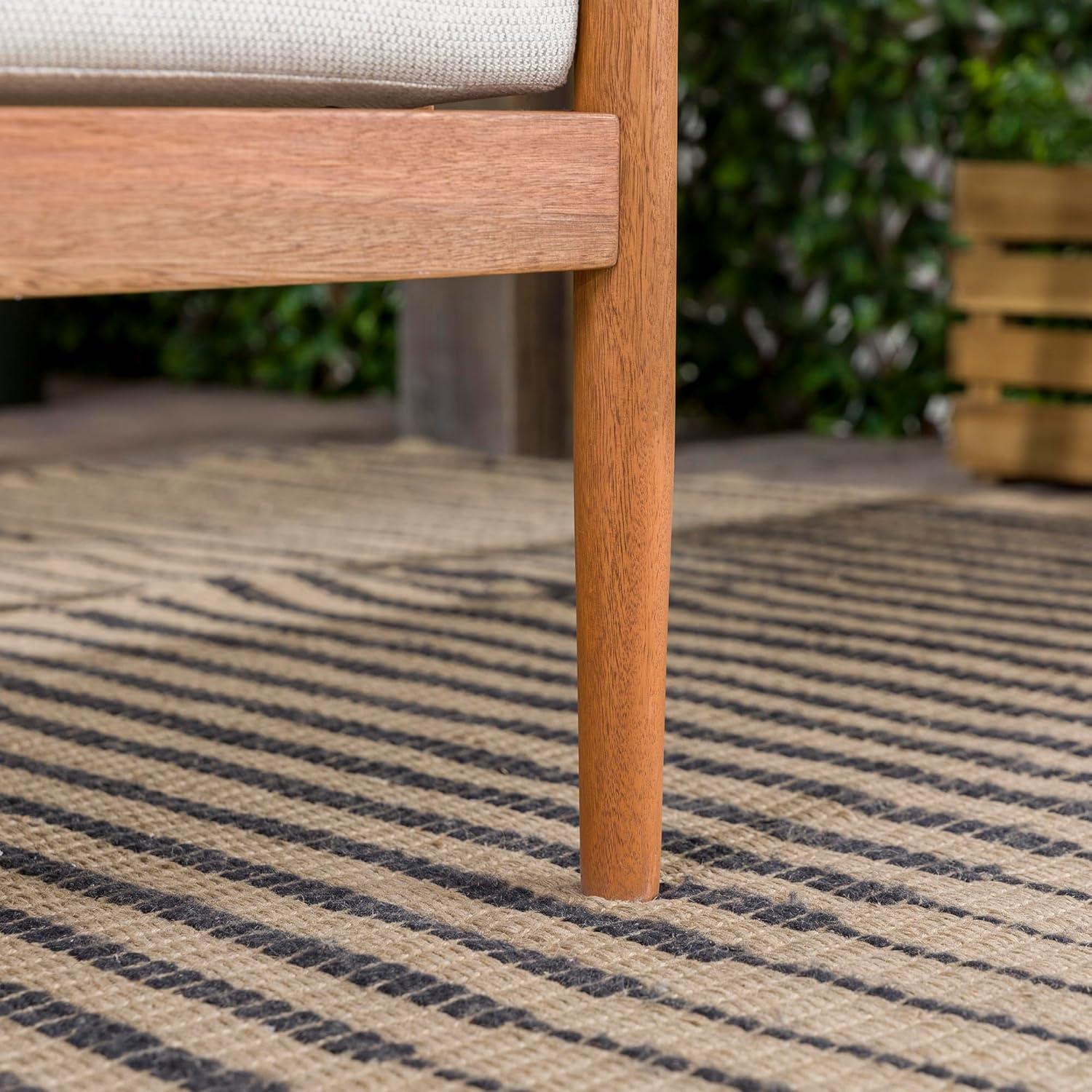 imageWalker Edison Dekian Modern Outdoor Spindle Style Double Lounge 51 Inch BrownBrown