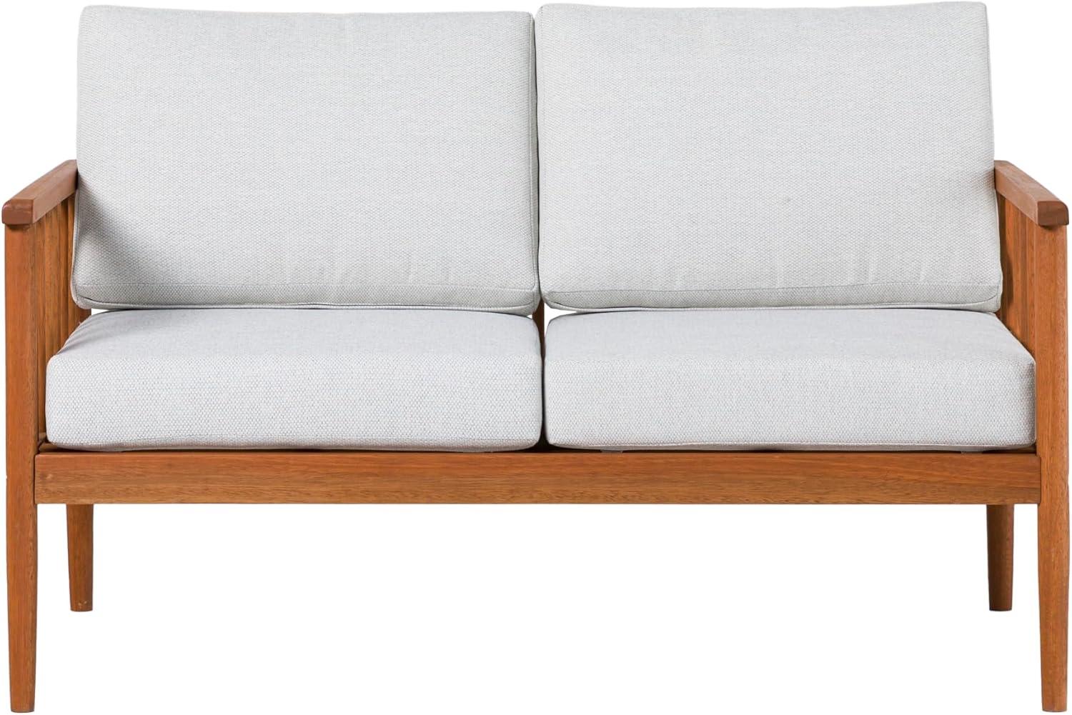 imageWalker Edison Dekian Modern Outdoor Spindle Style Double Lounge 51 Inch BrownBrown