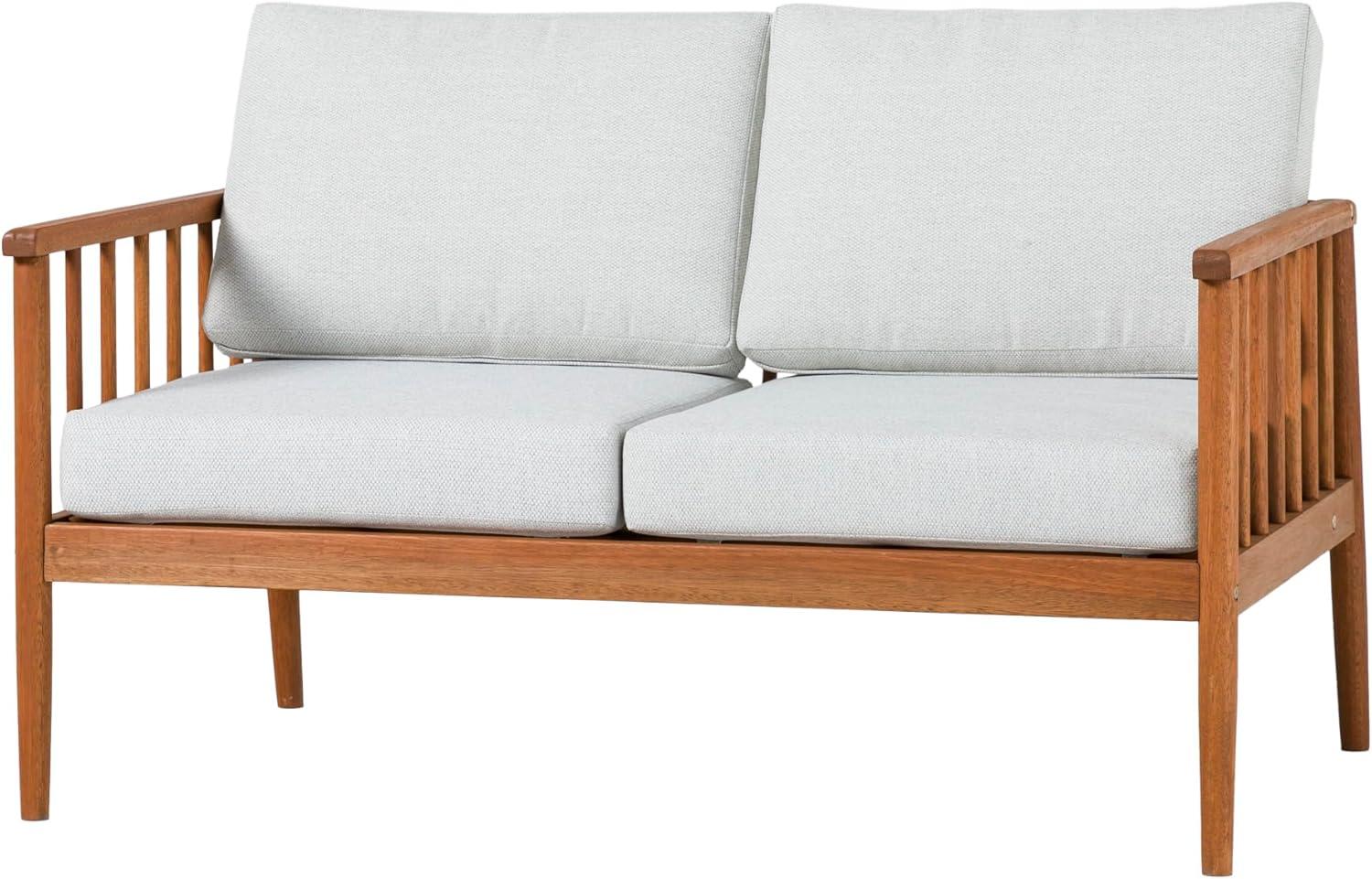 imageWalker Edison Dekian Modern Outdoor Spindle Style Double Lounge 51 Inch BrownBrown