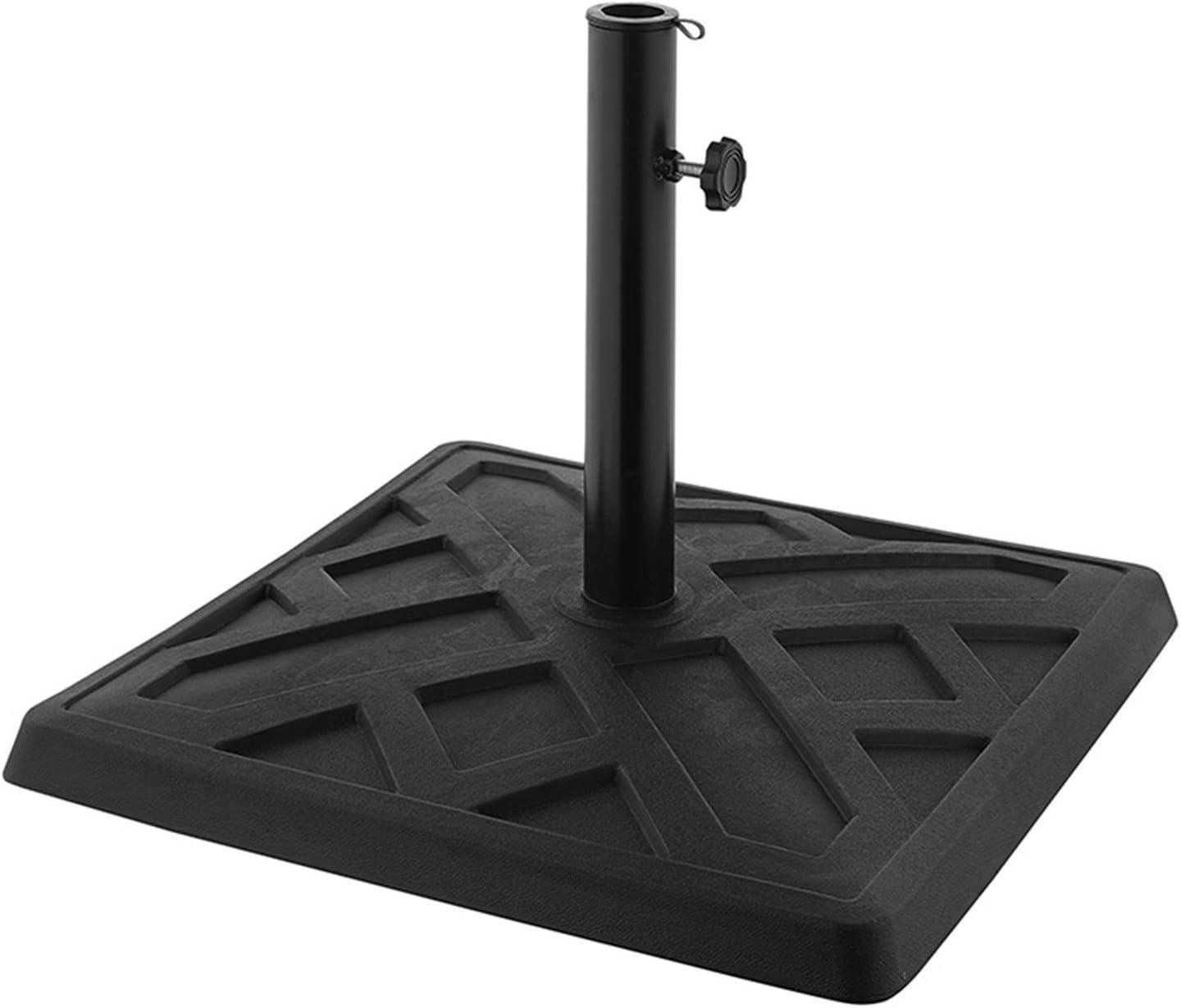imageWalker Edison Mari Modern Polyresin Square Umbrella Stand with Metal Design 18 Inch BlackBlack