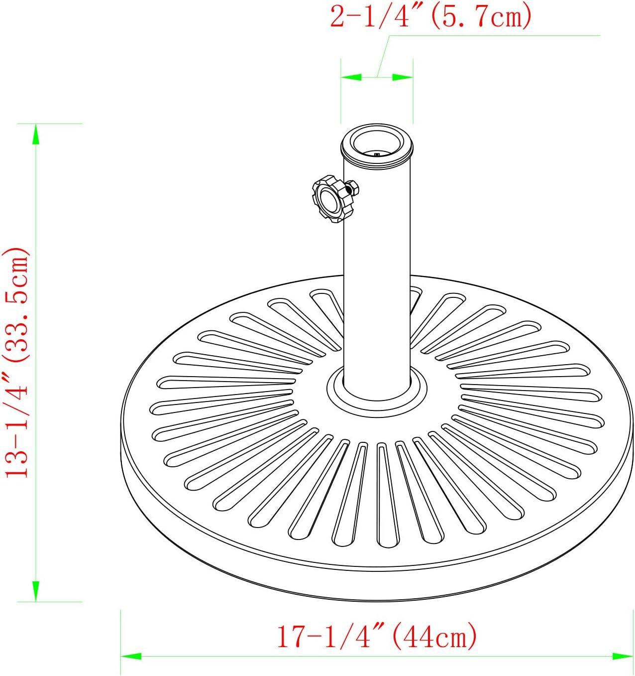 imageWalker Edison Mari Modern Polyresin Square Umbrella Stand with Metal Design 18 Inch BlackBlack