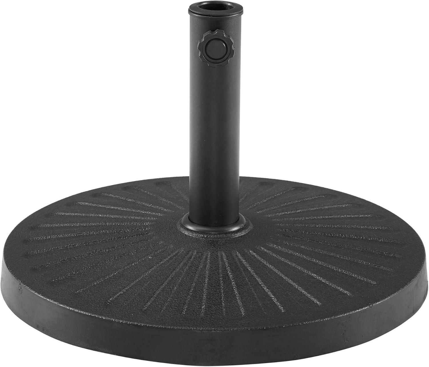 imageWalker Edison Mari Modern Polyresin Square Umbrella Stand with Metal Design 18 Inch BlackBlack