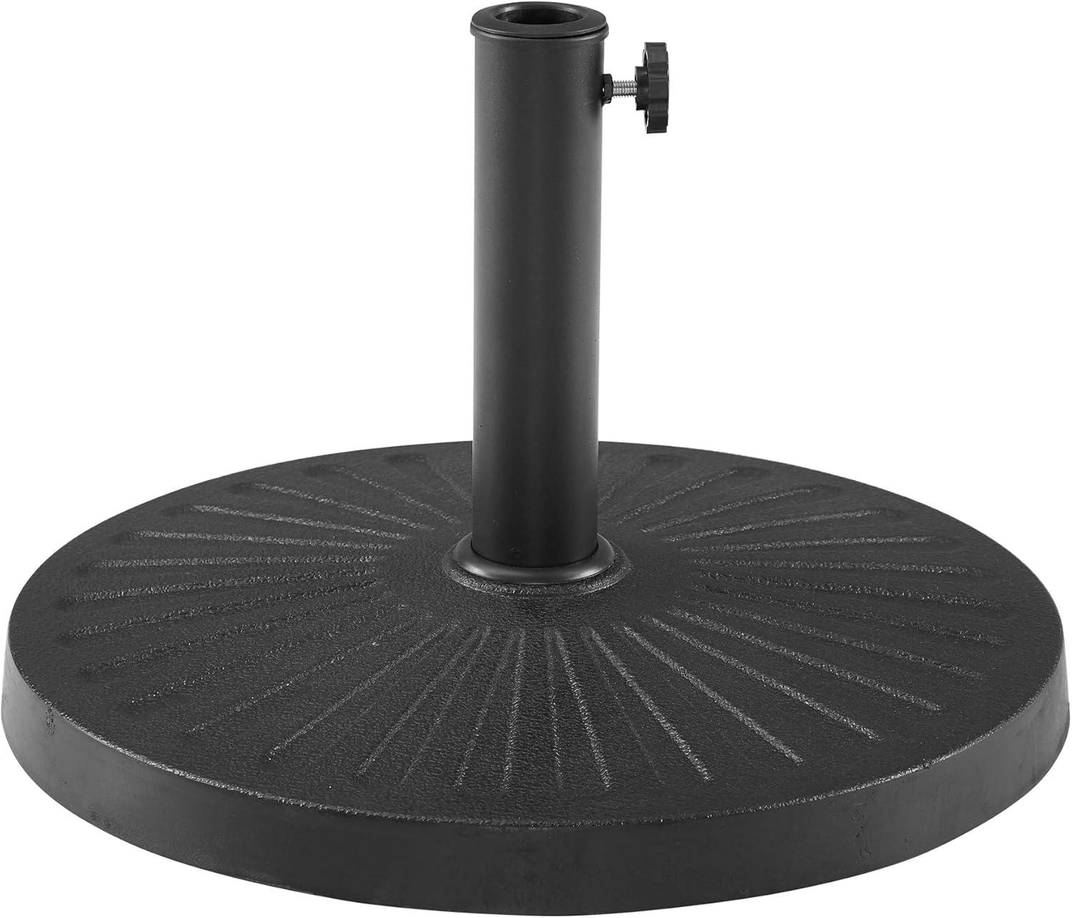 imageWalker Edison Mari Modern Polyresin Square Umbrella Stand with Metal Design 18 Inch BlackBlack