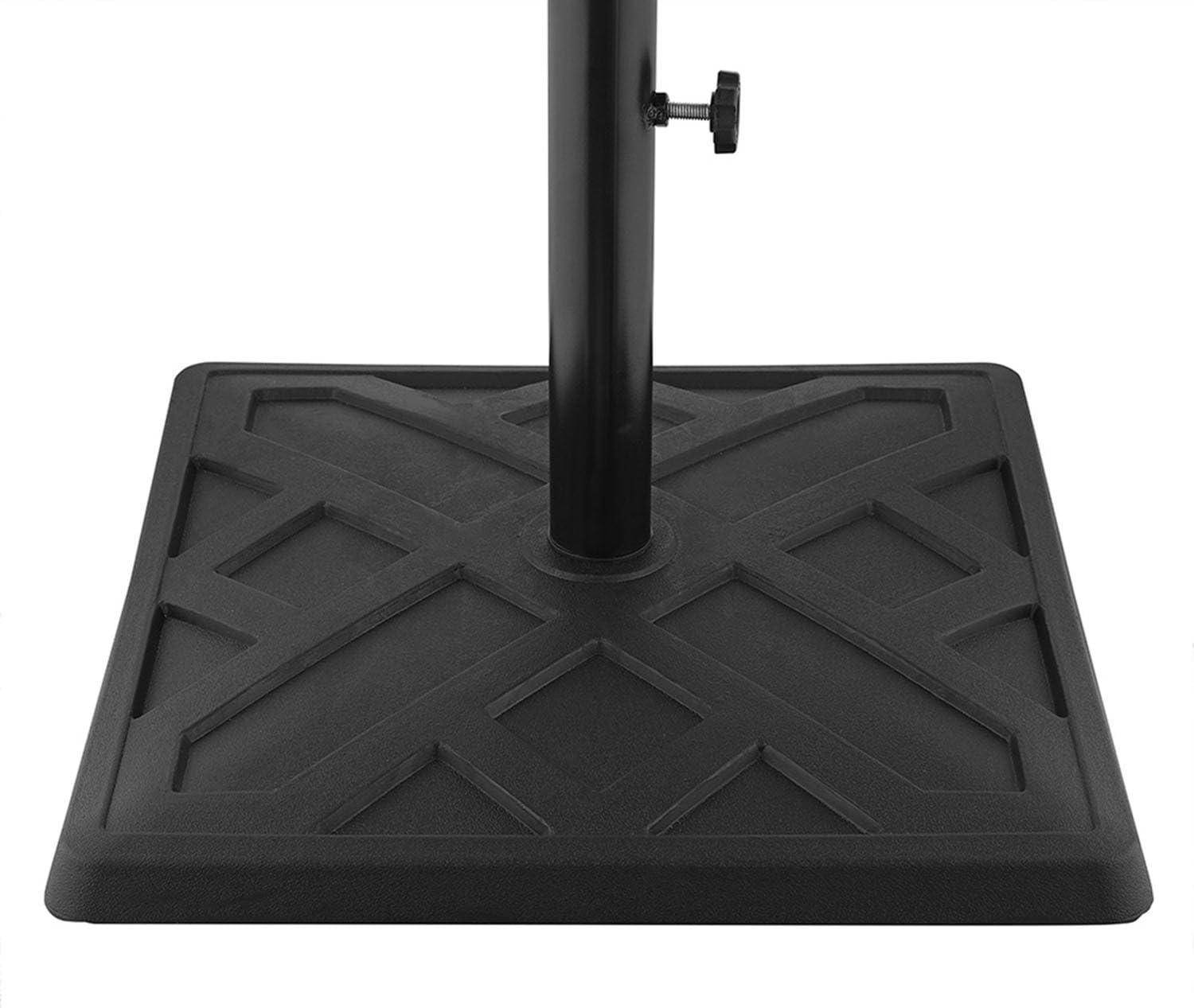 imageWalker Edison Mari Modern Polyresin Square Umbrella Stand with Metal Design 18 Inch BlackBlack