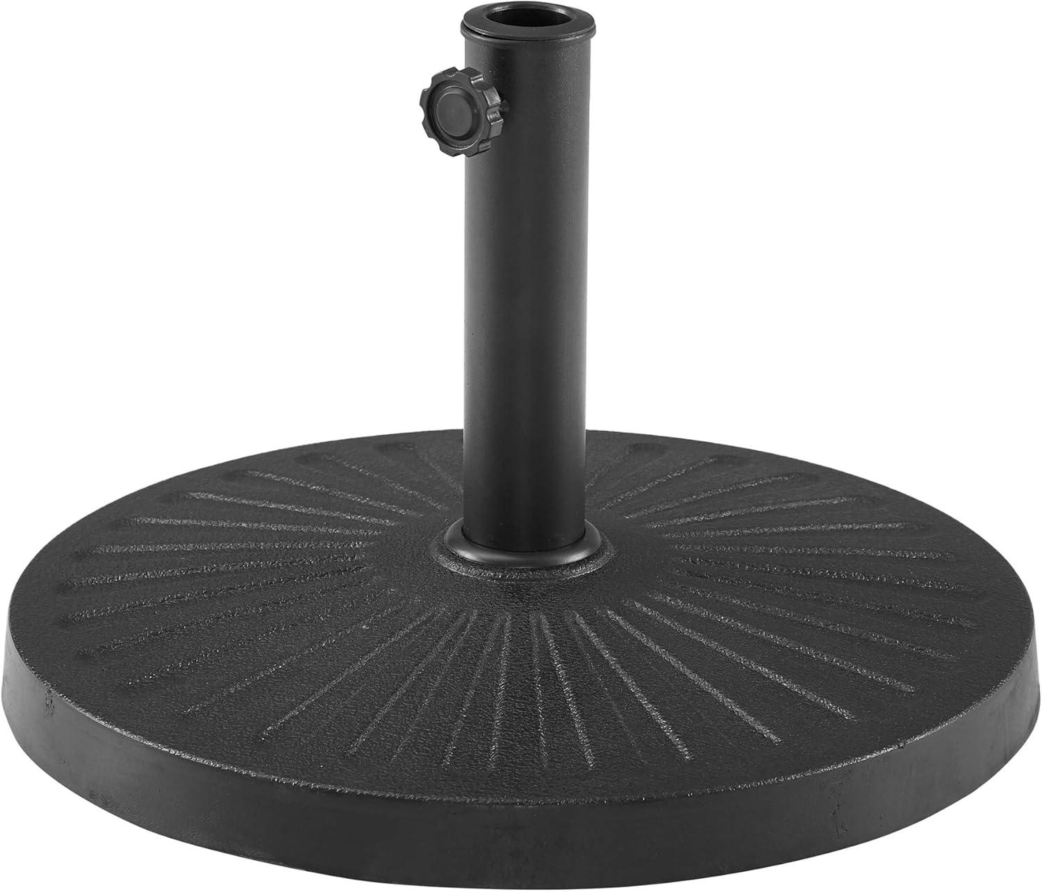 imageWalker Edison Mari Modern Polyresin Square Umbrella Stand with Metal Design 18 Inch BlackBlack