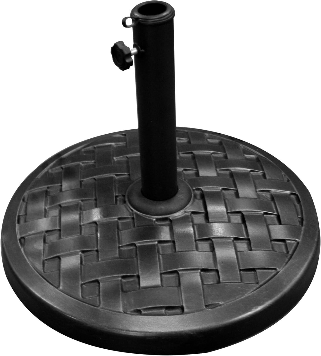 imageWalker Edison Mari Modern Polyresin Square Umbrella Stand with Metal Design 18 Inch BlackBlack