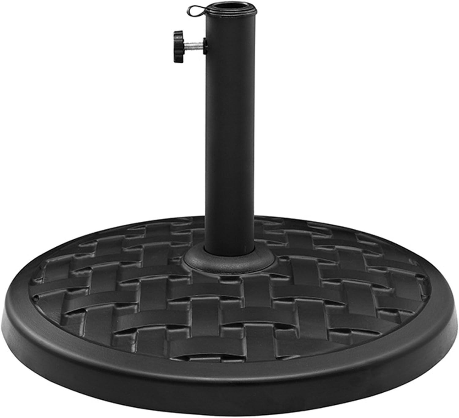 imageWalker Edison Mari Modern Polyresin Square Umbrella Stand with Metal Design 18 Inch BlackBlack