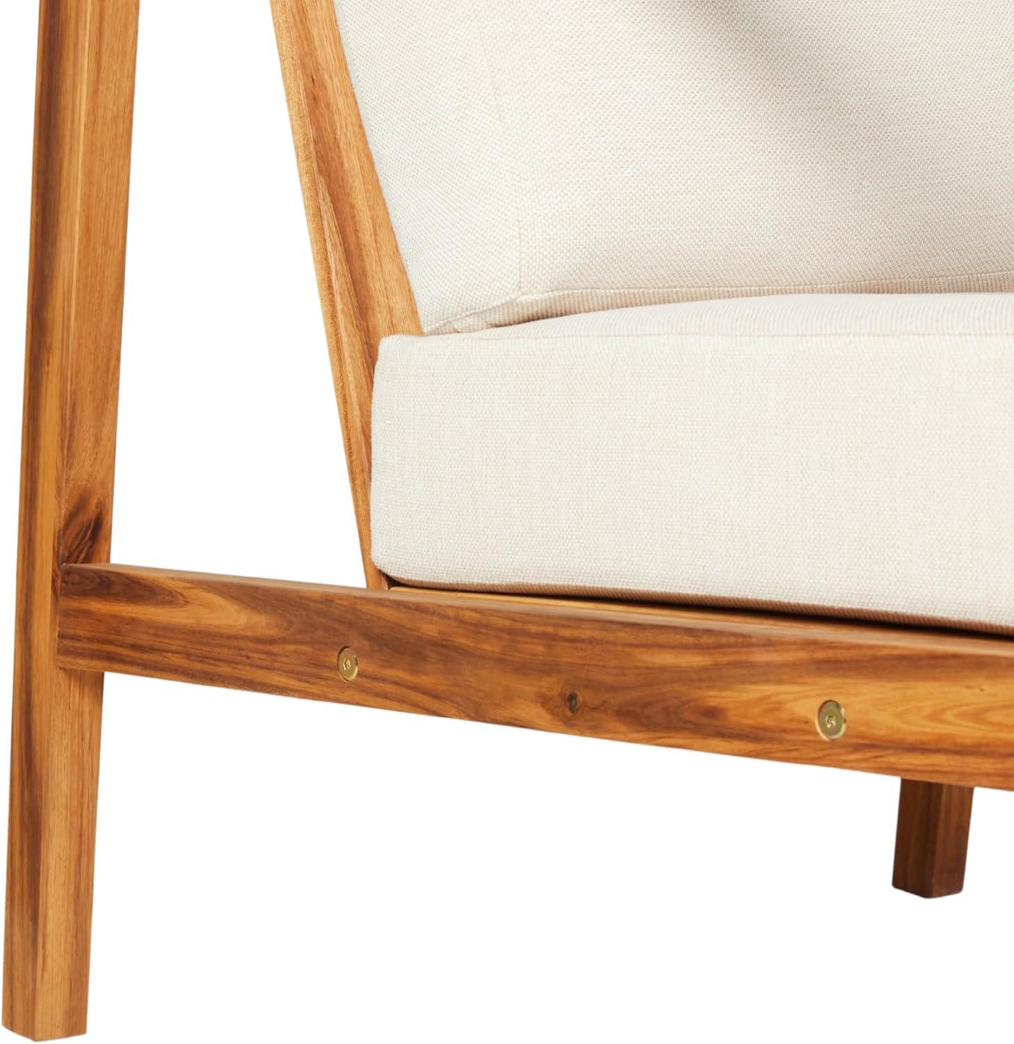 imageWalker Edison Modern Solid Wood Outdoor Curved Arm Club Chair NaturalNatural