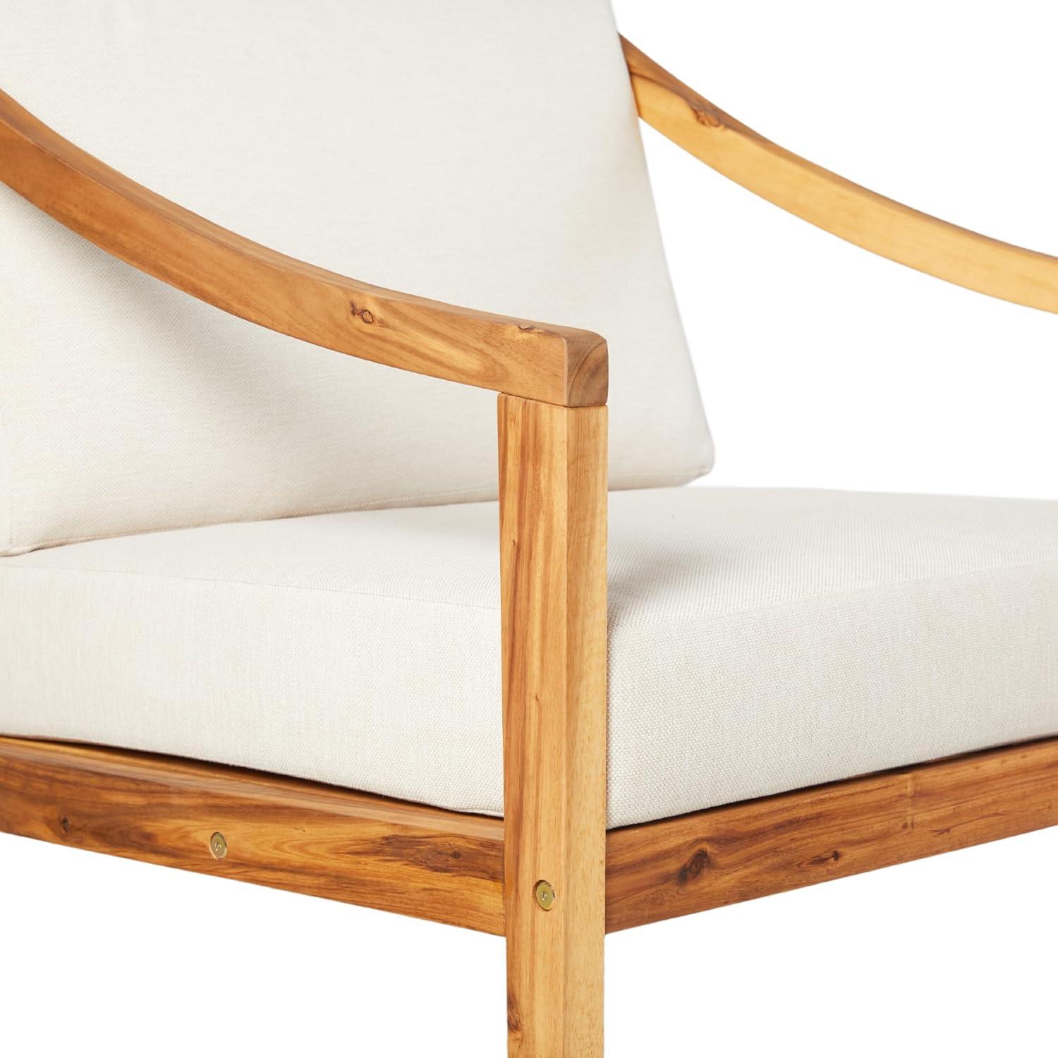 imageWalker Edison Modern Solid Wood Outdoor Curved Arm Club Chair NaturalNatural