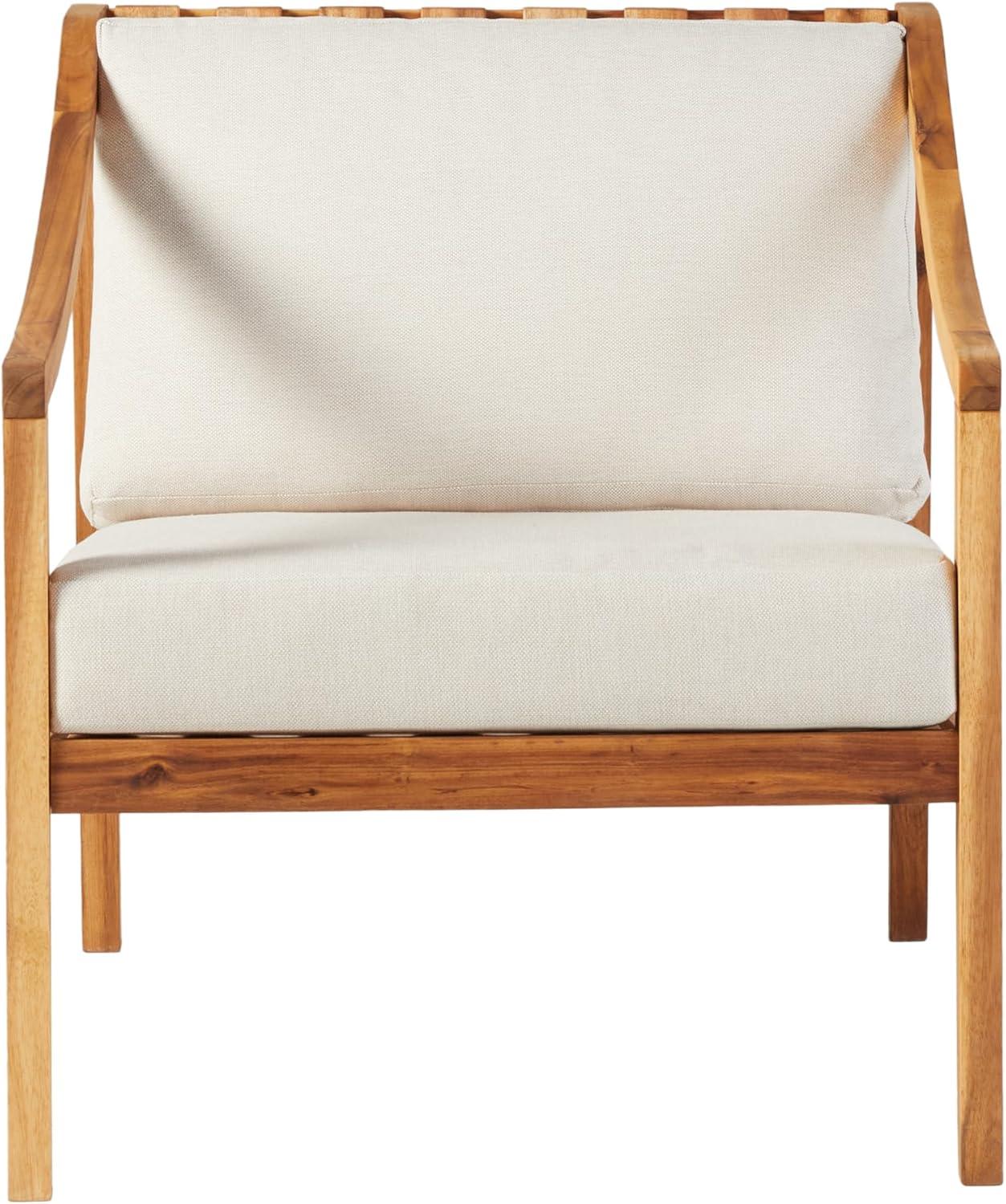 imageWalker Edison Modern Solid Wood Outdoor Curved Arm Club Chair NaturalNatural