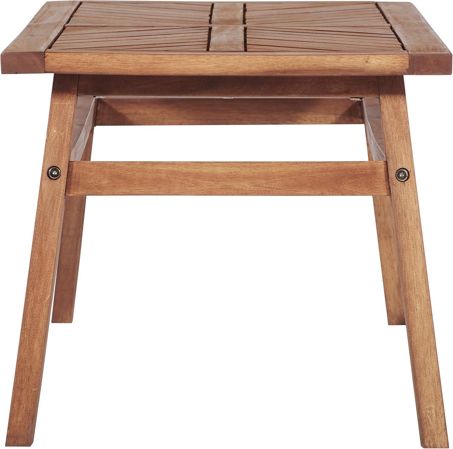 imageWalker Edison Outdoor Patio Wood Chevron Rectangle Coffee Table All Weather Backyard Conversation Garden Poolside Balcony 42 Inch BrownBrown