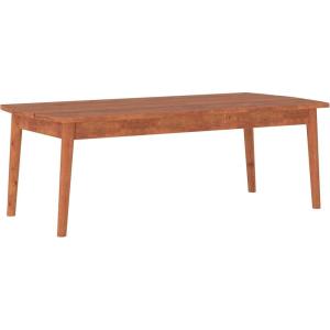 Walker Edison Itha Modern Solid Eucalyptus Outdoor Patio Coffee Table, 46 Inch, Brown(Brown)