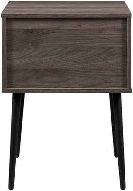 imageWalker Edison Contemporary Wood Angled Entryway Sofa Table Console 2 Drawers Storage Cubbies 44 Inch Slate GreySlate Grey