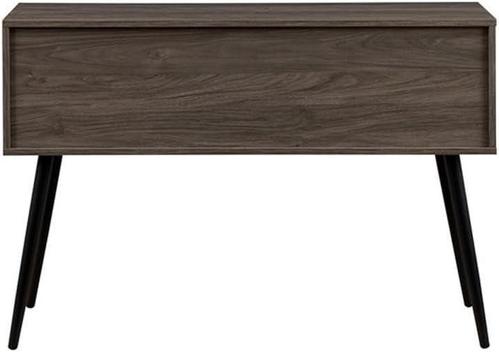 imageWalker Edison Contemporary Wood Angled Entryway Sofa Table Console 2 Drawers Storage Cubbies 44 Inch Slate GreySlate Grey