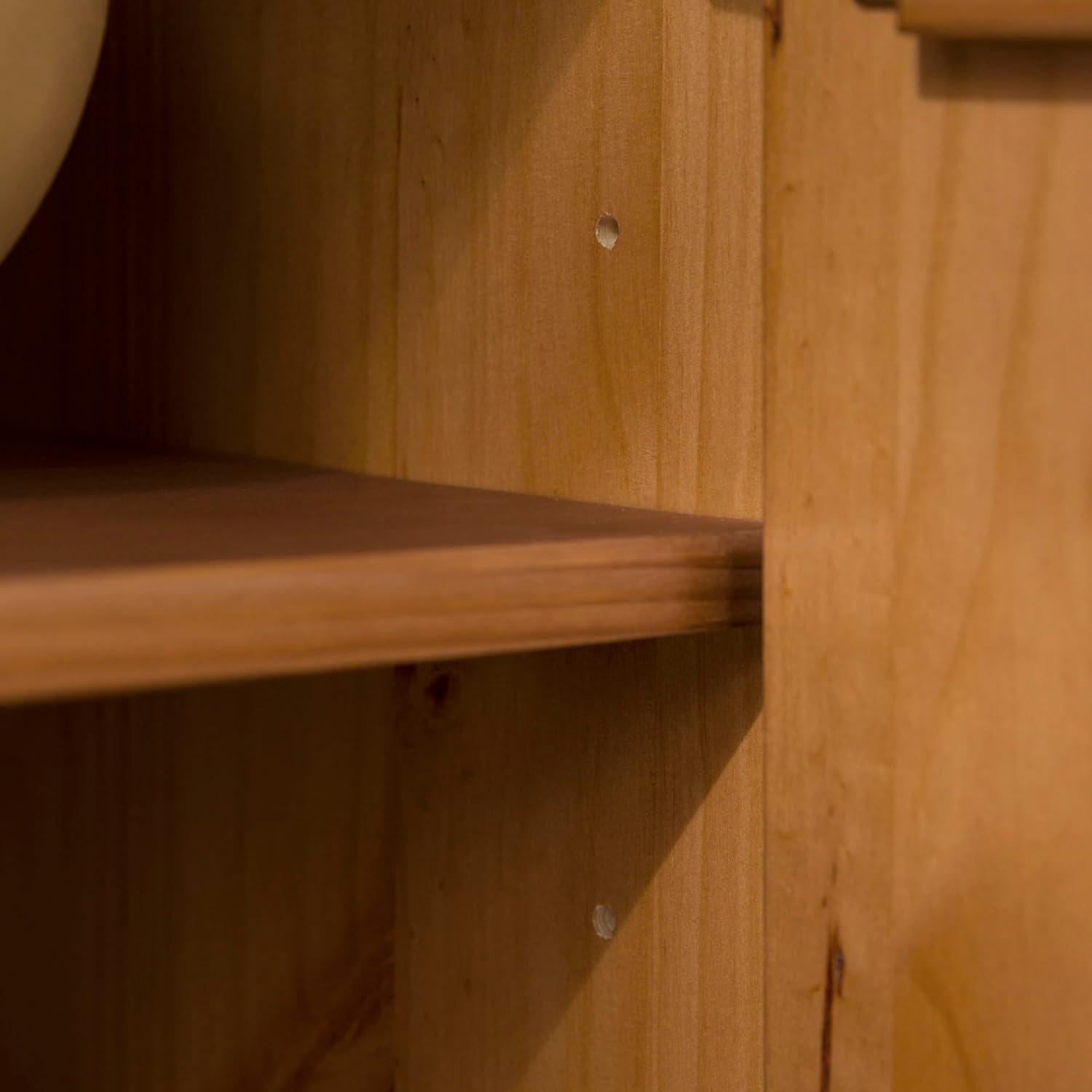 imageWalker Edison Genia MidCentury Modern Solid Wood Stand for TVs up to 65 Inches WalnutCaramel