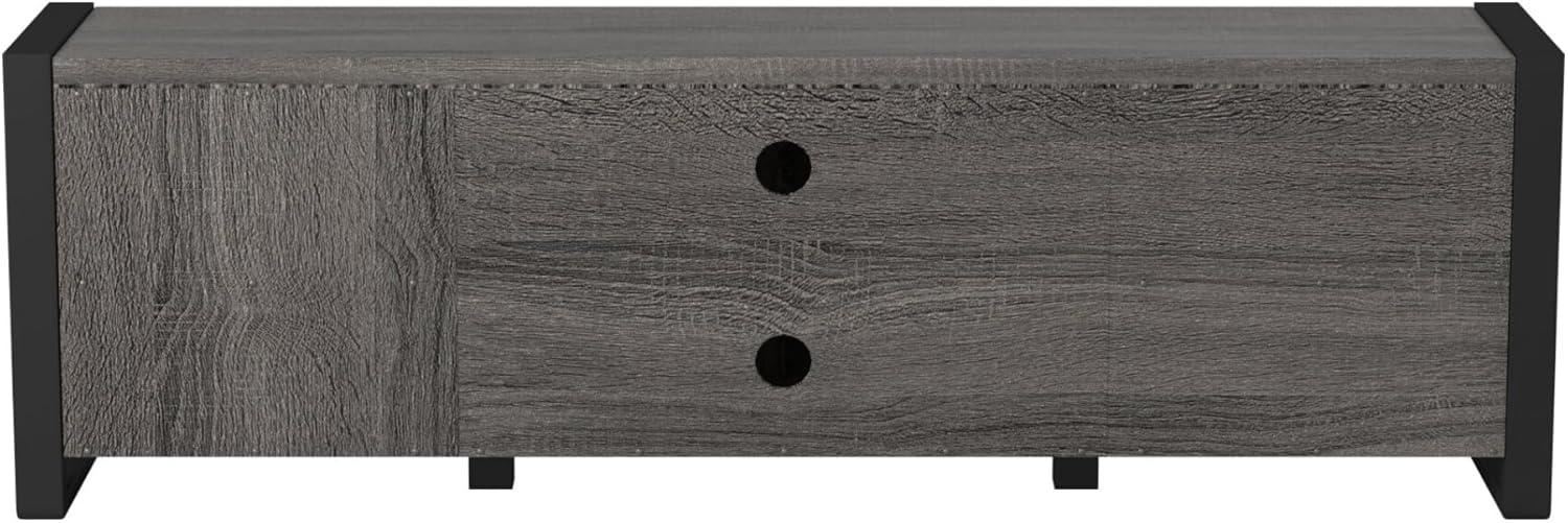 imageWalker Edison Industrial Modern Wood Universal TV Stand with Cabinet Doors for TVs up to 80quot Living Room Storage Shelves Entertainment Center 70 Inch CharcoalCharcoal