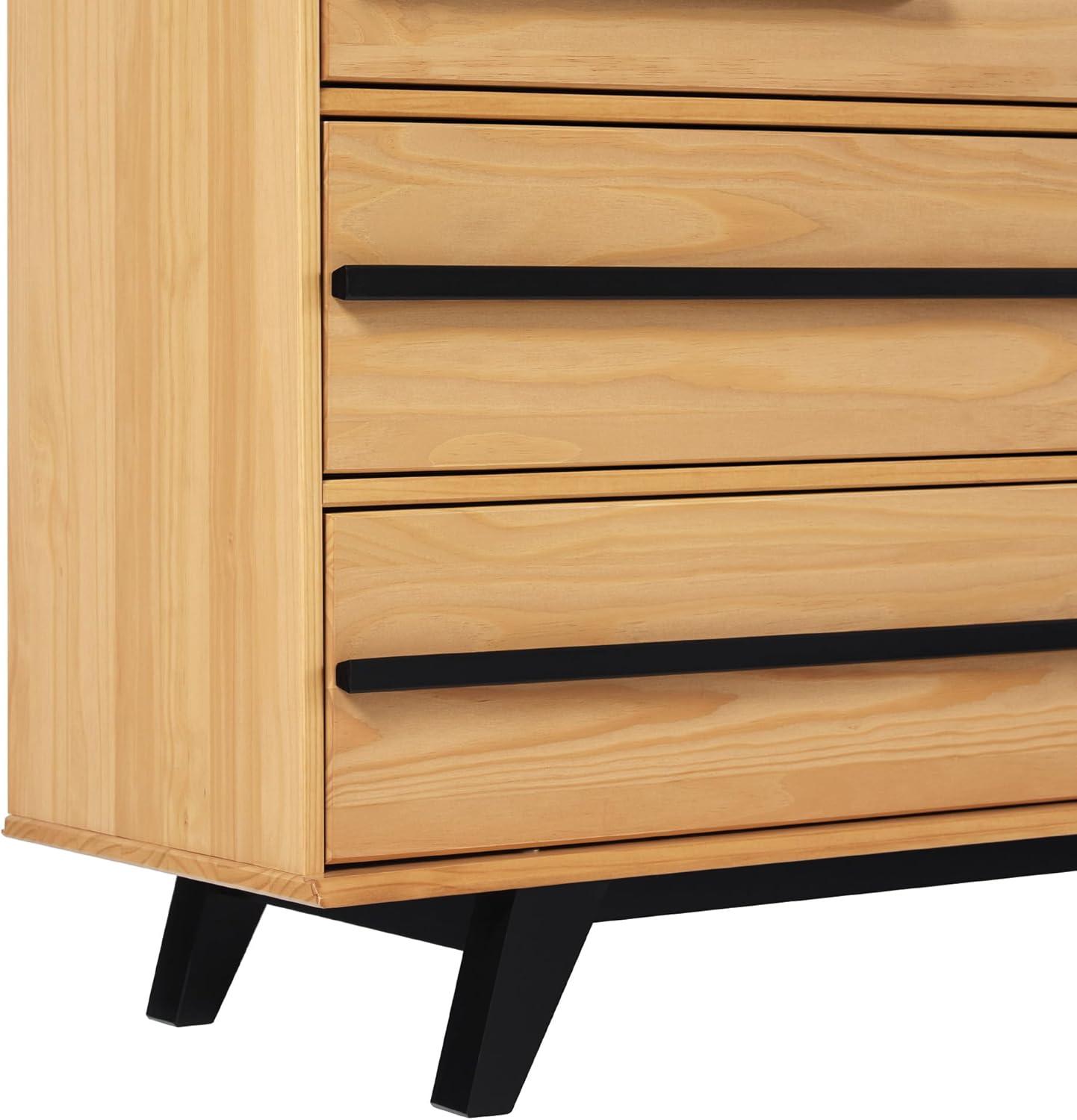 imageWalker Edison Malhia Contemporary Minimalist Solid Wood 6Drawer Dresser 60 Inch Natural Pine60 Inchnatural Pine